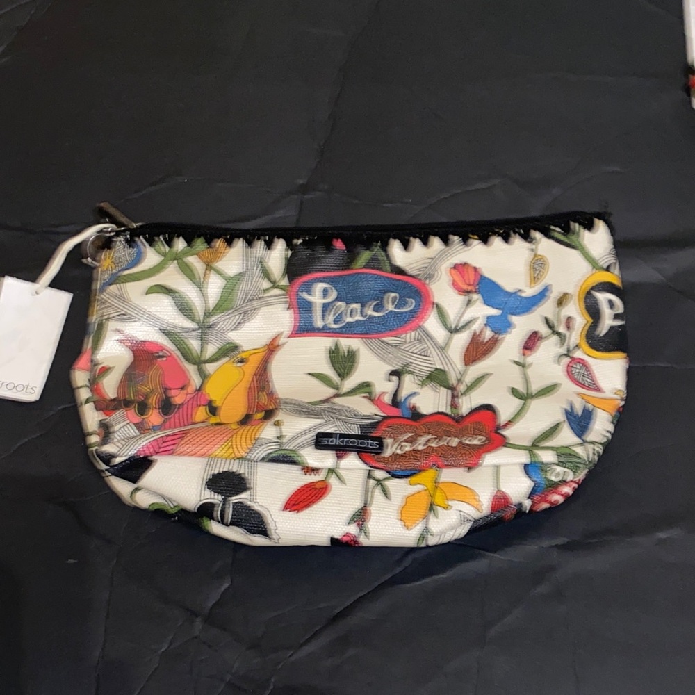 Sakroots Colorful Floral Peace Pouch